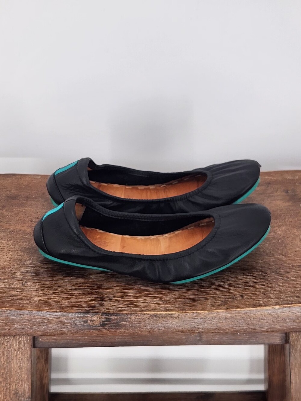 Tieks Black Leather Slip-on Ballet Flats Sz 7